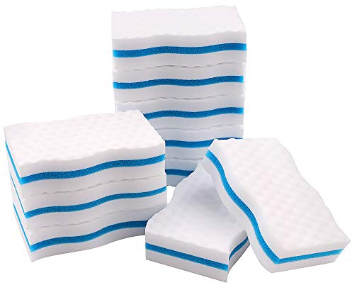 Magische Radierschwämme, Premium-Schwämme, extra dick, Melamin-Schwämme in Großpackung für die Reinigung von Schlieren, Deckspuren, Küche, Bad, Boden und Wand, langlebig, 10 Stück