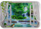 A.Monamour Antidérapant Absorbant Lavable Tapis de Bain Arbres Verts Forêt Cascade À Travers La Fenêtre 3D Doux Flanelle Tapis pour WC Salle de Bain Lavabo Baignoire Douche Cuisine Evier Salon Chambre