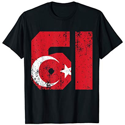 Trabzon 61 Memleket Türkei Fahne Geschenkidee T-Shirt