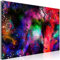 decomonkey Bilder Tiere Abstrakt 60x40 cm 1 Teilig Leinwandbilder Bild auf Leinwand Vlies Wandbild Kunstdruck Wanddeko Wand Wohnzimmer Wanddekoration Deko Elefant schwarz bunt
