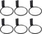 WIVAYE 5Inch Flower Pot Holder Ring Wall Mounted, Pack of 6 Metal Flower Pot Ring Wall Bracket, Wall Hanging Planter Hooks with Bracket for Outdoor and Indoor Plant Pots