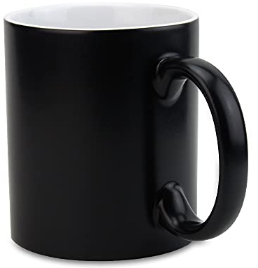Signzworld Sublimation Mugs 11oz Colour Changing Black with Gift Box for Heat Press Transfer (12, Matt)