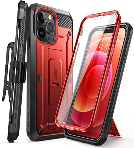 SUPCASE Outdoor Hülle für iPhone 13 Pro (6.1) Handyhülle 360 Grad Case Bumper Schutzhülle Cover [Unicorn Beetle Pro] mit Displayschutz 2021 (Rot)