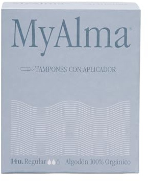 Tampones con Aplicador - Algodón 100% Orgánico - Hipoalergénicos, Sin Tóxicos - Flujo Moderado, Máxima Protección - Fabricados en Europa (REGULAR)
