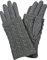 Capelli New York Set aus Jersey Handschuhen mit Strickstulpen Grey