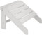 tectake 800816 Fußablage für Adirondack Gartenstuhl, wetterfest, Holzoptik, Fußstütze aus Kunststoff, 48 x 48,5 x 38 cm, Outdoor Fußauflage für Garten Terrasse Balkon (Weiß-Weiß | Nr. 404510)