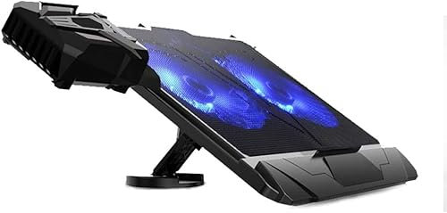 Portatile Laptop Cooler Pad Ventola di scarico Staffa di aspirazione laterale Pad di raffreddamento regolabile Radiatore silenzioso Supporto per raffreddamento a ventosa fissa per notebook Utile