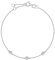 Carleen Solide 18 Karat 750 Weiß gold Armband mit Echt Natürlich Diamant 0.045 ct Charm Bracelet Minimalistisch Schmuck Geschenk für Damen Mädchen - Verstellbar Armkette: 17 + 3 cm