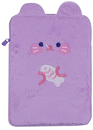 Suillty 22,9 - 27,9 cm (9-11 Zoll) süße Plüsch-Hasen-Laptop-Hülle iPad-Schutzhülle Tablet-Hülle Reißverschluss Tragetasche für Frauen Mädchen Computerzubehör