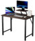 PIPIPOXER Bureau d'Ordinateur 80x40x75cm, Table de Bureau avec Support d'Écran PC Gaming Table, Bureau d'Écriture, Cadre en Métal, pour Étudier, Jouer, Travailler, Chambre, Imperméable, Noir+Marron