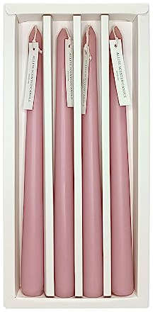 Gedengni Confezione da 4 candele coniche profumate, rosa calmante, candele senza fumo, candele lunghe 24 cm, candele gradienti per decorazione della casa, matrimoni, festival e occasioni speciali