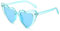 YOJUED Herz Sonnenbrille Vintage Katzenaugen Brille Love Heart Shape Sunglasses Herzbrille UV400 Schutz （Blau）
