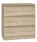 VBChome Kommode mit 3 Schubladen 70 x 40 x 77 cm Eiche Sonoma Grifflose Schubladenkommode Mehrzweckschrank für Flur Schlafzimmer Wohnzimmer Kinderzimmer Modern Eiche Sonoma