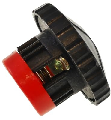 UNI AUTO Tankdeckel Tankverschluss kompatibel mit Vespa PX Lusso, PK XL, T5 | Ersatz-Tankverschluss für Benzintank, Kunststoff schwarz/rot, 1 Stück; Vergleichsnummer 242627; kompatibel mit LML 125 2T AC