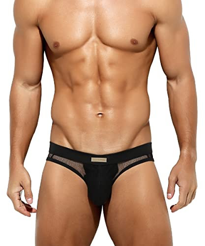Casey Kevin Ropa Interior Hombre Sexy, Transparentes Malla Slips, Calzoncillos de Malla de Talle Bajo