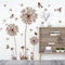 Traziewell Wandsticker Schlafzimmer Wandtattoo Pflanzen Löwenzahn Wandsticker Pusteblume Schmetterlinge Wandaufkleber für Wohnzimmer Schlafzimmer Sofa Hintergrund Hause Wanddekoration 0116