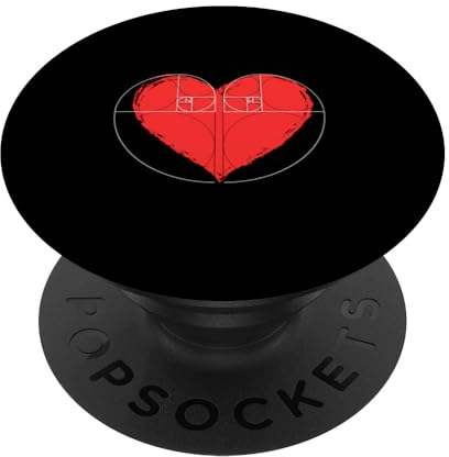 Fibonacci Golden Ratio Heart Circle T-Shirt PopSockets mit austauschbarem PopGrip