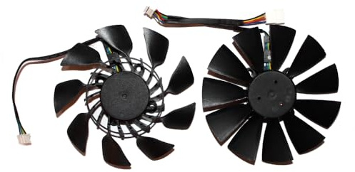 Power4Laptops Ersatz Grafik Karten lüfter (Paar) kompatibel mit Asus R9 280X