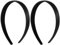 2 cerchietti per capelli da donna in raso nero, tinta unita, larghi, alla moda, elastici alla moda, accessori per madri, sorelle, cosplay, vacanze, Halloween, costumi fai da te, regali artigianali