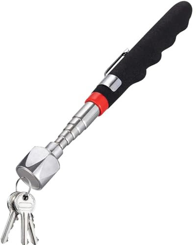 Eleskopmagnet, Magnet Teleskopstab Magnetstab Teleskop Magnetheber Ausziehbar Magnet-Heber Telescopic Magnetic Pick-Up Tool,Maximale Länge 80cm,bis zu 7,2kg (16lb)