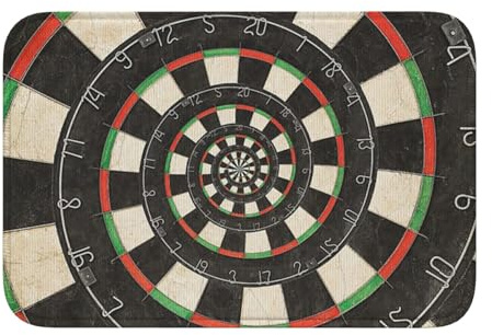 InOmak Spiral Dart Board Droste,Soft Saummatte Fußmatte Badematte rutschfeste Bodenmatte saugfähige Badezimmerunterlage 40x60 cm