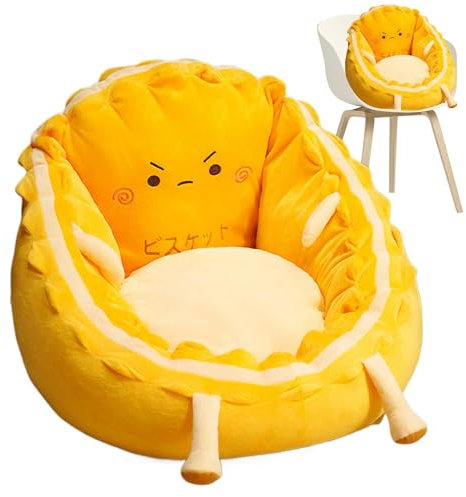 Cute Egg Chair Cushion - Soft Floor Reading & Gaming Cushion with Back Support, Cozy Chair Pad for Bedroom Or Living Room Comfort