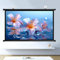 Pull Down Projector Screen, Roll-Down Retractable Manual Projector Screen HD Portable Projection Screen 16:9/4:3, For Home Theater, KTV Entertainment And Movie Game Projection(16:9,72)