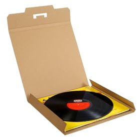 packster 100x Schallplattenverpackung 330 x 330 x 16 mm Steckverschluss Braun LP Schallpaltten Versandkarton