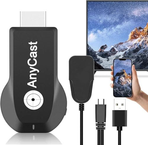 Adaptateur d'affichage sans fil, 4K 1080p HDMI sans fil, adaptateur d'affichage Dongle, récepteur de miroir d'écran mobile pour iPhone/iPad/Android vers TV projecteur prend en charge Miracast Airplay