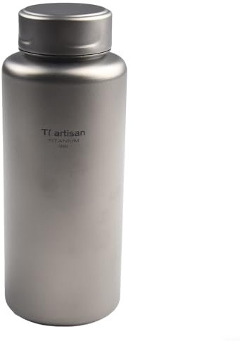 HomeVortex Titanium Water Bottle 700ml 1L Outdoor Camping Leakproof Tea Coffee Mug Wide Mouth Lightweight Fall-Resistant Flask with Sealing Ring(700ml)