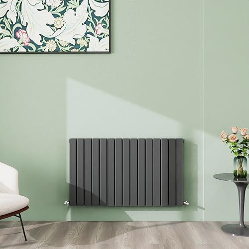 Simple Bathroom 600×1020mm Anthracite Horizontal Designer Radiator Double Panel Modern Central Heating Flat Panel Radiators