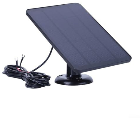 Video Doorbell Solar Panel Charger, 4W Solar Panel Charger for Ring Video Doorbell, 360 Degree Adjustable Stand Compatible with for Ring Video Doorbells 2Nd Gen, 3/3 Plus, and 4(Black)