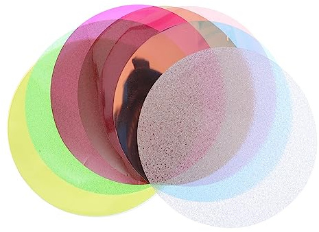 Farbfilterfolie 8 Stück PVC Lichtfarbenfilter für Farbkorrektur | Transparente Farbfimblätter, Stabile Farbtemperatur und Geringe Verluste, für Abendpartys und Bühnen Zufällige Farbe