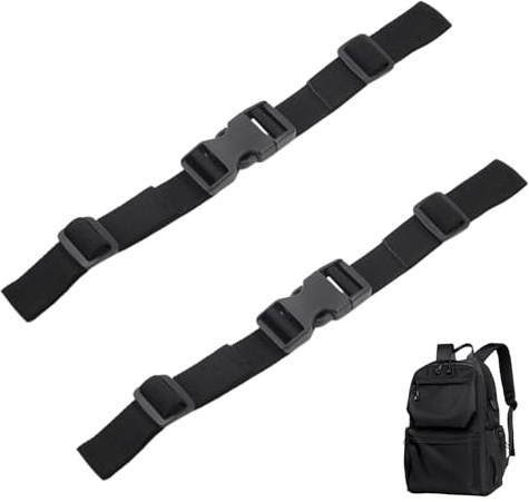 2Stk Verstellbarer Brustgurt Rucksack,Nylon Brustgurt Rucksack Kinder mit Schnellverschluss,Rucksack Brustgurt Nachrüsten für Schulranzen,Rucksackriemen,Rutschfester Gurtband für Schultasche,Außerhalb