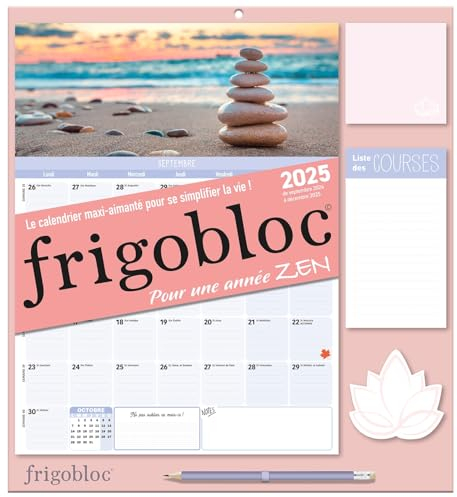Frigobloc Mensuel 2025 Zen (de sept. 2024 à déc. 2025)