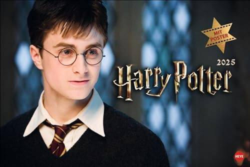 Harry Potter Broschur XL Kalender 2025: Wandkalender mit fesselnden Filmszenen aus den Harry Potter-Filmen. Broschürenkalender 2025 mit Poster zum Heraustrennen. (Kino-Entertainment Kalender Heye)