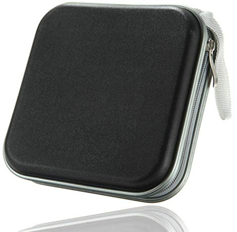 GADGET HOPPA 40 Capacity CD DVD Case Wallet Cover Carry Case Portable Storage Organiser Bag – BLACK