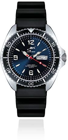 CHRIS BENZ ONE Man 200M Taucheruhr mit Kautschukband, Tiefseeblau