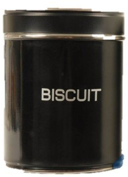 Große Keksdose,Plätzchendose, Bisquits 12x16cm Farbe schwarz von Conny Clever®