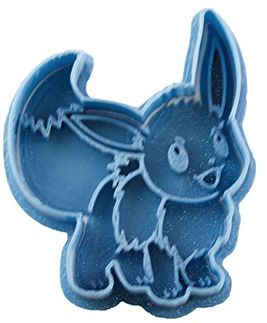 Cuticuter Eevee Pokemon Keksausstecher, Kunststoff, blau, 8x7x1.5 cm
