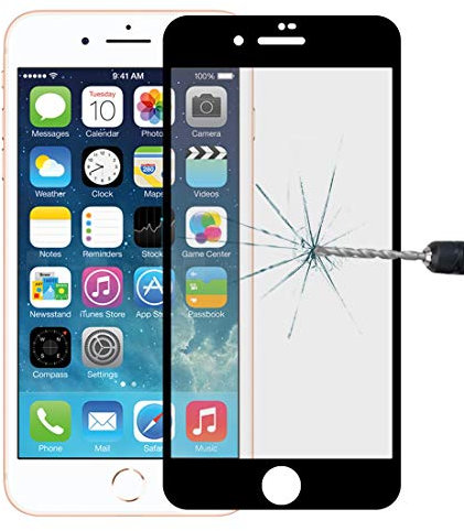 Replacement Screen Protector Mobile Phone Anti-scratch 9H 10D Full Screen Cover Film Privacy Anti-glare Tempered Glass Film Screen Protector for iPhone 8 Plus & 7 Plus Smartphone (Color : Black)