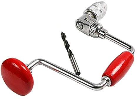 Chignole À Manivelle Vilebrequin,Perceuse À Main Perceuse À Manivelle Manuelle Avec Un Peu,Attache De Charpentier Pour Acrylique En Plastique En Bois,4jaw,12inch