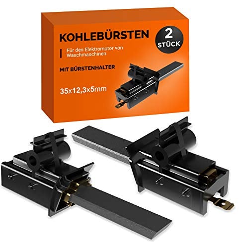VIOKS Lot de 2 balais de charbon moteur avec support 6,3 mm AMP de rechange pour Whirlpool Bаuknecht 481281718792 Privileg 03108735 Bоsch Siеmens 0060889
