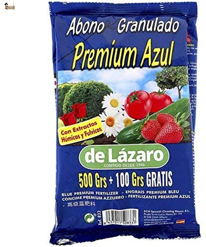 BricoLoco Abono Azul Universal. Plantas Interior y Exterior, huerto, césped, frutales, cítricos, arbustos, Rosales. Granulado. con extractos húmicos y fúlvicos, micronutrientes. (2)