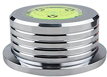 Stabilizzatore per dischi LP, stabilizzatore per disco in metallo, universale, 50 Hz, per giradischi (argento)