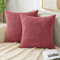 EMEMA Kissenbezug 50x50 cm Kordsamt Kissenbezüge Dekokissen Sofakissen Cord Kissenhülle Zierkissenbezug Kord Dekorative Weiche für Sofa Wohnzimmer Schlafzimmer 2er Set Marmelade