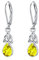 Tropfen Ohrringe Frauen 925 Sterling Silber Keltischer Knoten Gelb Ohrringe Zirkon Ohrringe Keltischer Schmuck Geschenke für Damen Frauen Mädchen Tochter Ehefrau Mutter Mama Freundin