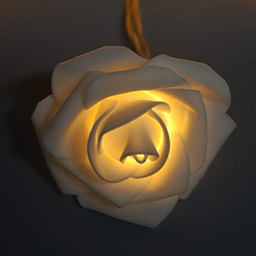 3 Meter 20LED USB-Künstliche Blumen-Lichterkette, Rosenblüten-Lichterkette, Batteriebetriebene Künstliche, Lichter Schlafzimmer für Kranz, Garten, Party, Fenster, Hochzeit, (3 Meter 20 Lichter