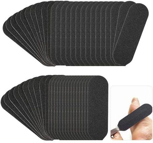 50PCS Foot File, Fine Sand Foot Files for Hard Skin, 4.3 x 13.3cm Foot File Replacement Pads for Foot Scraper, Easy-Adhesive Frosted Sheet Foot Files for Hard Skin for Solve Foot Dead-Skin (#80)