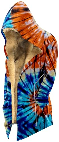 Raincoat Men, Herren Farbe Gedruckt Samt Verdickt Lange Jacke Casual Große Größe Reißverschluss Black Jacket Coat For Men Coat Winter Security Reflektierende Sicherheitsweste Coat (XL, Blau) Generisch